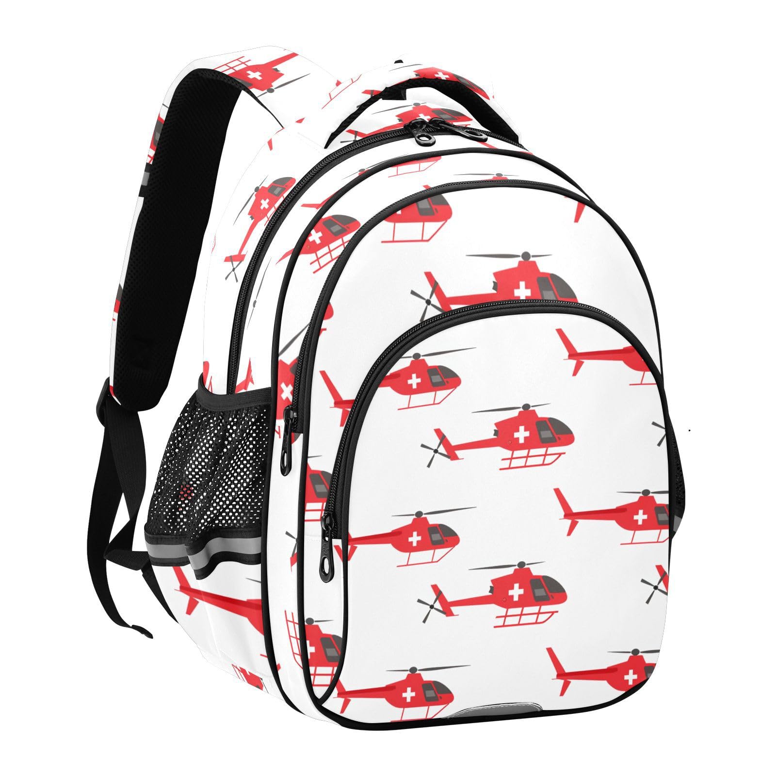 KLL Czysty design plecak dla nastolatek gimnazjum duża torba na książki chłopcy podróż plecak pomoc helikopter