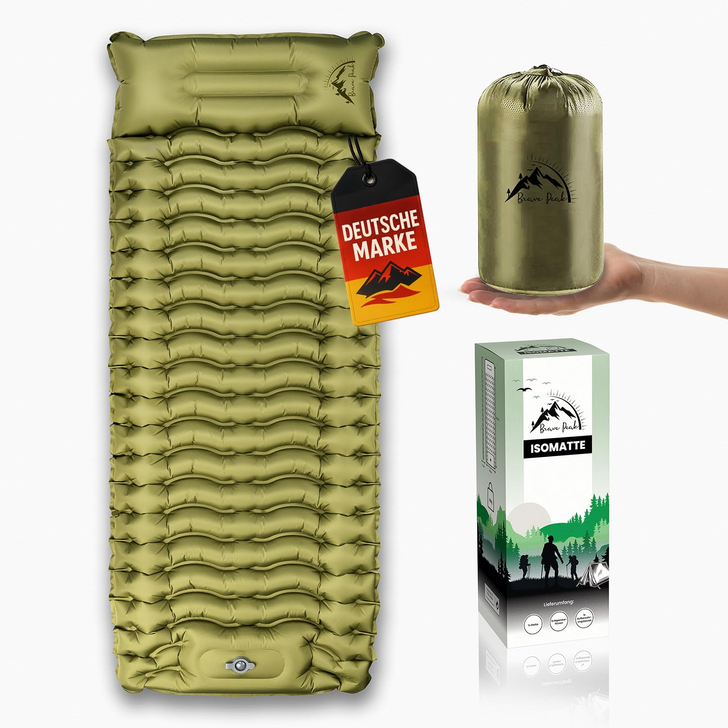 Self-Inflating Air Mattress - Outdoor Sleeping Mat with Cushion - Extra Thick & Warm - Ideal for Hikers and Campers-image-46
