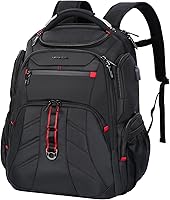 Vista 8 de VANKEAN Mochila de viaje para laptop de 17.3", Negro, Grande