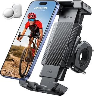 JOYROOM Bike Phone Holder [Hidden Tracker Storage] Phone Holder for Bike [1S Auto Lock]