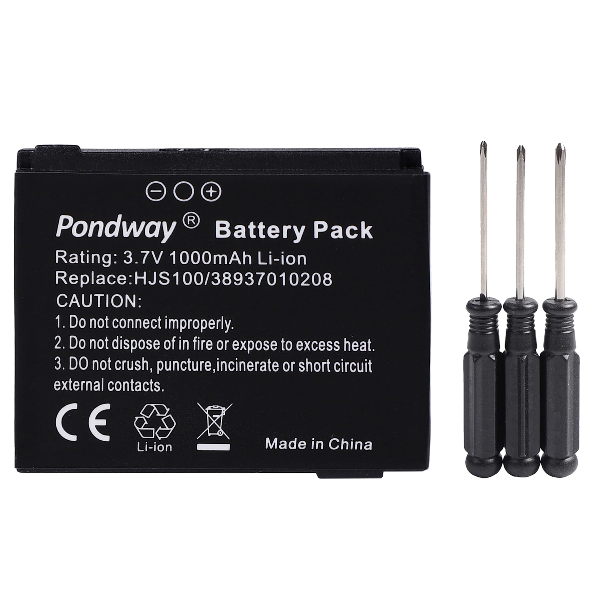 – 1000mAh 3.7V Replacement GPS Battery Compatible with Mercedes Benz Becker Map Pilot HJS100 HJS-100 338937010208 GPS Navigation System Sat Nav Rechargeable Li-ion Battery Pack with Repair Tool