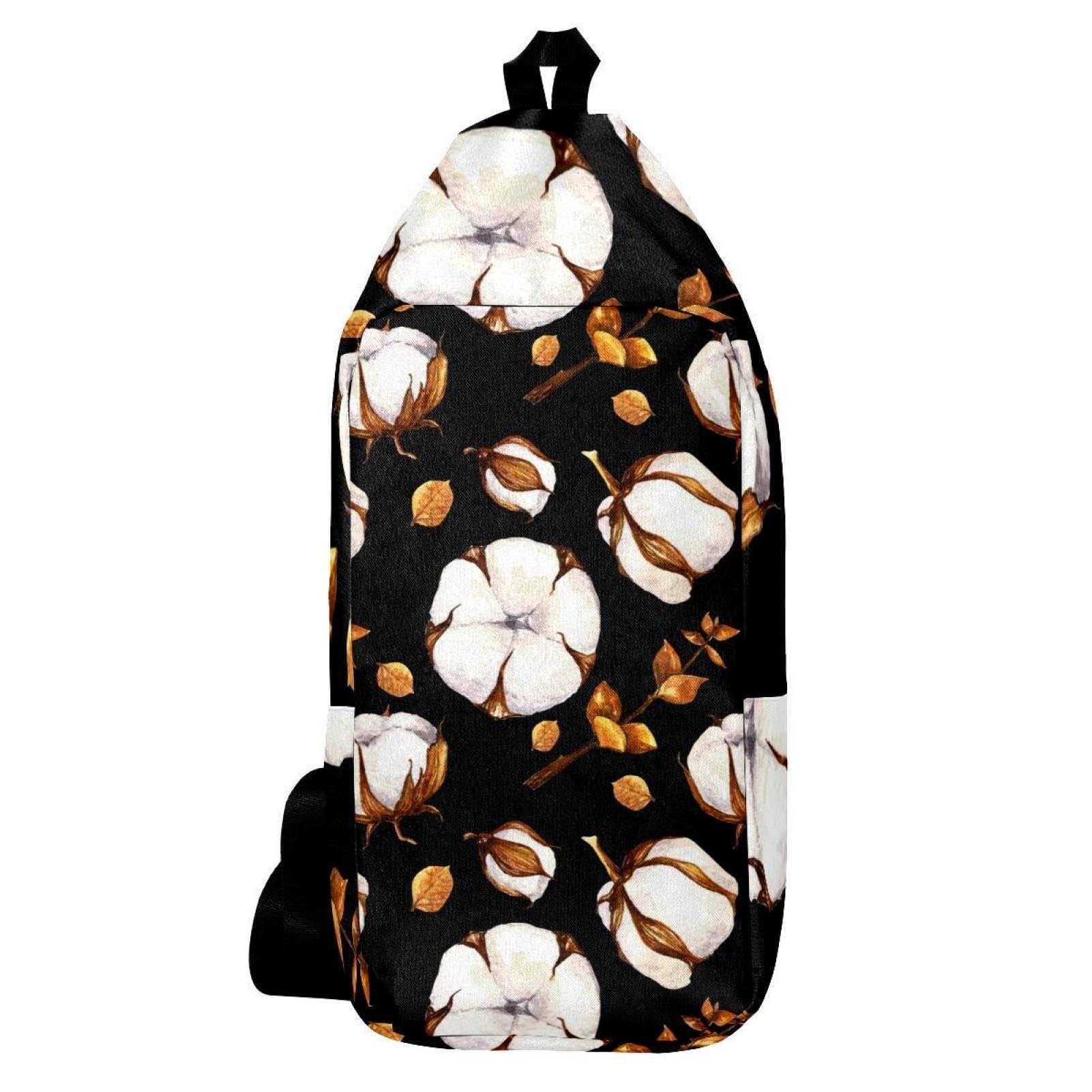 Mochila bandolera de algodón unisex ligera bolso cruzado acuarela multicolor 6