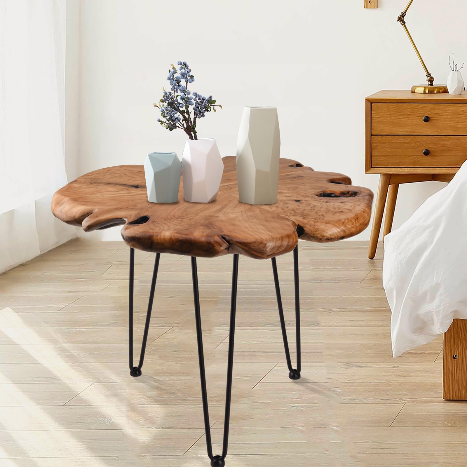 AZUMAYA TTF-185 ムクテーブルサイドテーブル