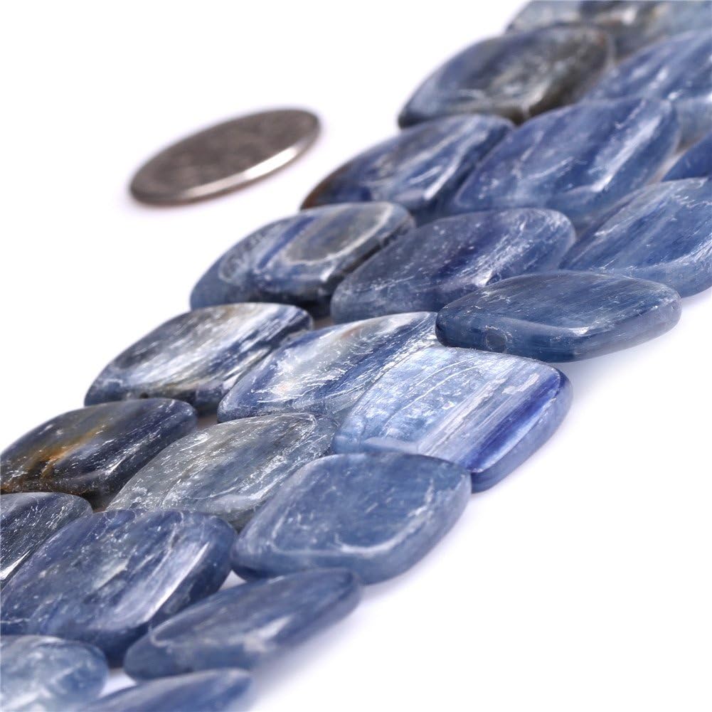 JOE FOREMAN 16mm Blue Kyanite Semi Precious Gemstone Square Loose Beads for Jewelry Making DIY Handmade Craft Supplies 15"