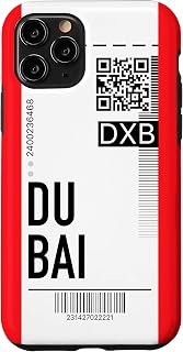 iPhone 11 Pro Dubai Air Flight Ticket Phone Case Boarding Pass City Red Case