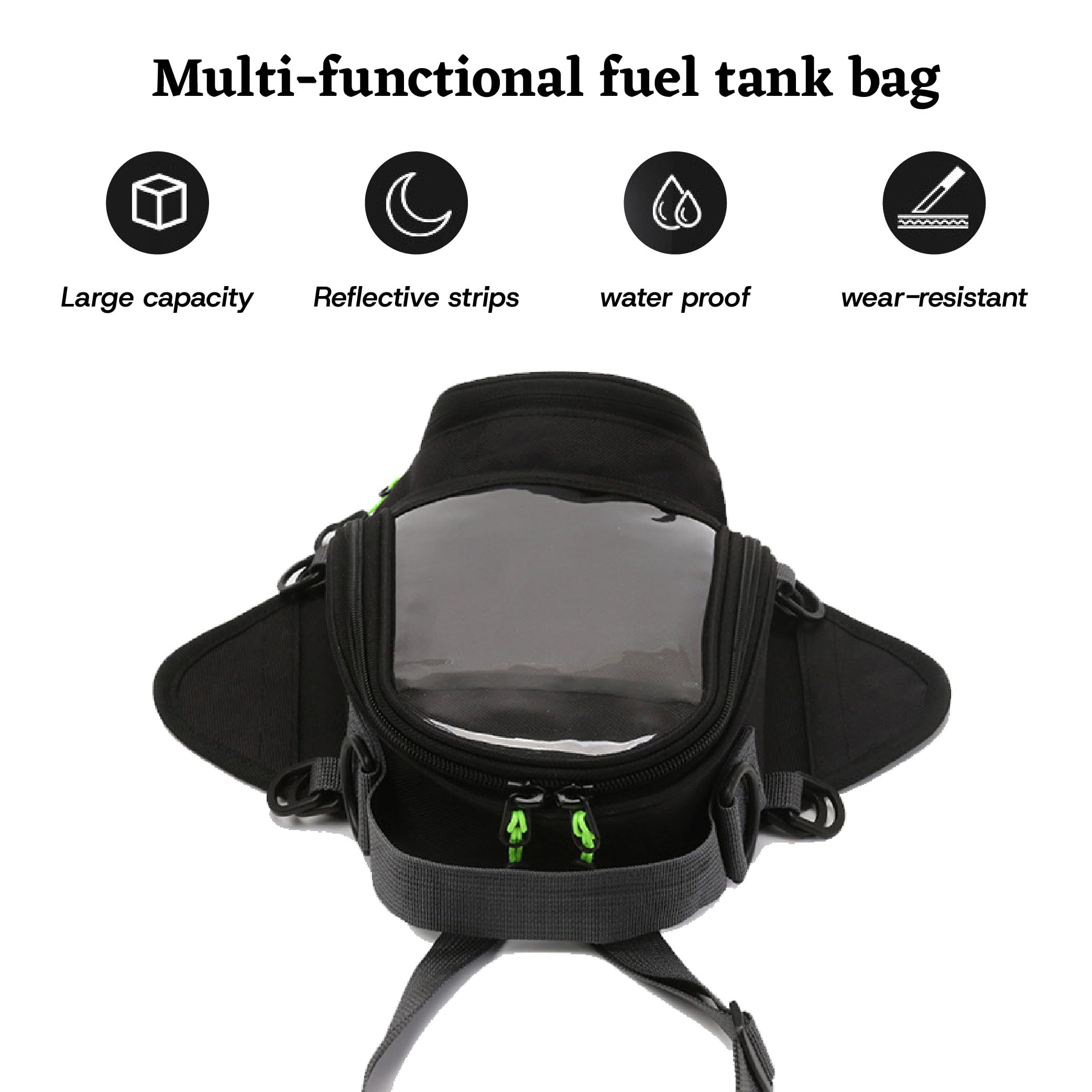 Borsa Serbatoio Moto Magnetica per Triumph Scrambler 1200 2019-2024, con Finestra Touchscreen, Impermeabile, per Uso Quotidiano e Viaggio
