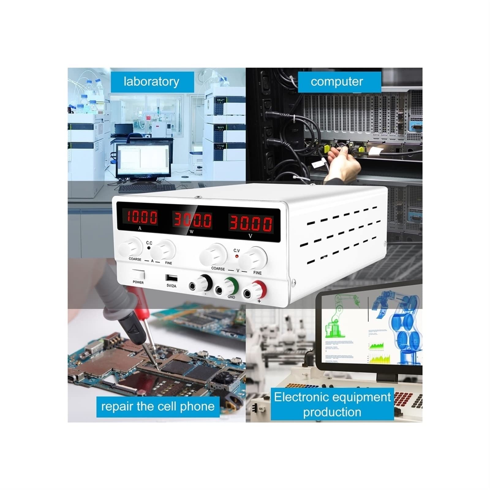 Schaltnetzteil, Laborbank Quelle Reguliertes Schalten einstellbar DC Stromversorgungsstrom Stabilisator Variable grob und feine Anpassungsspannungsregler(SPS-H605)