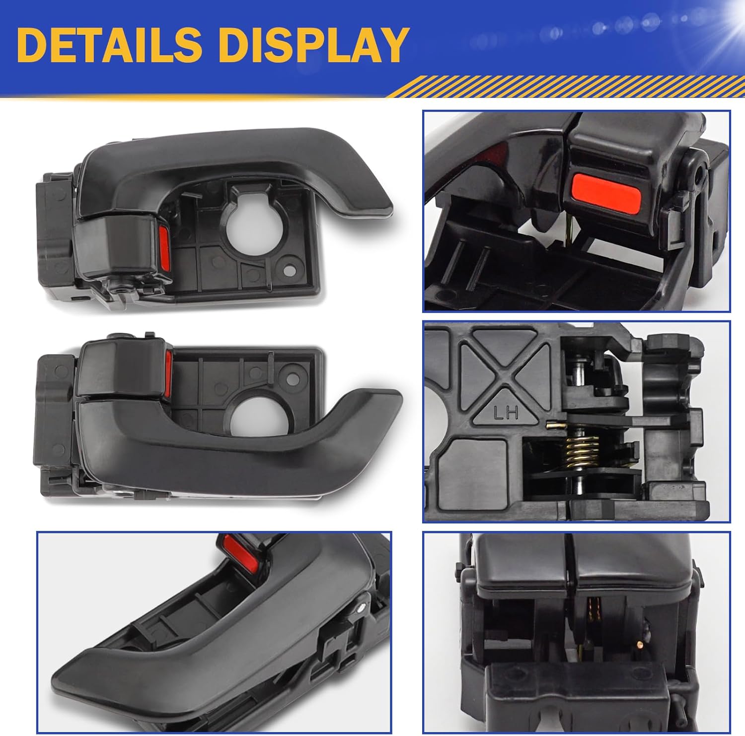 X4XZ 2PCS Front Left & Right Interior Inside Door Handle for 2006-2010 Kia Optima LX EX 826102G000 & 826202G000