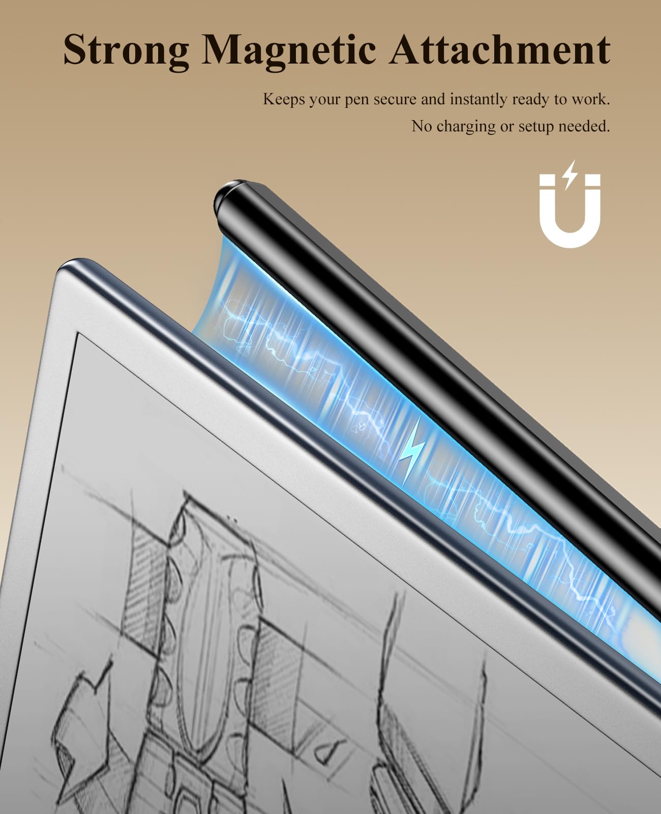 TiMOVO Stylet EMR Magnétique Compatible avec Remarkable 2, Noir