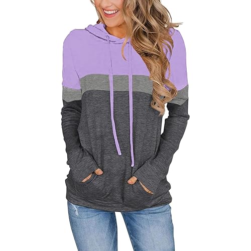 Lylinan Womens Tops Long Sleeve Hoodies Fall Clothes Fashion Sweatshirts Trendy Casual Shirts Tunics S-XXL
