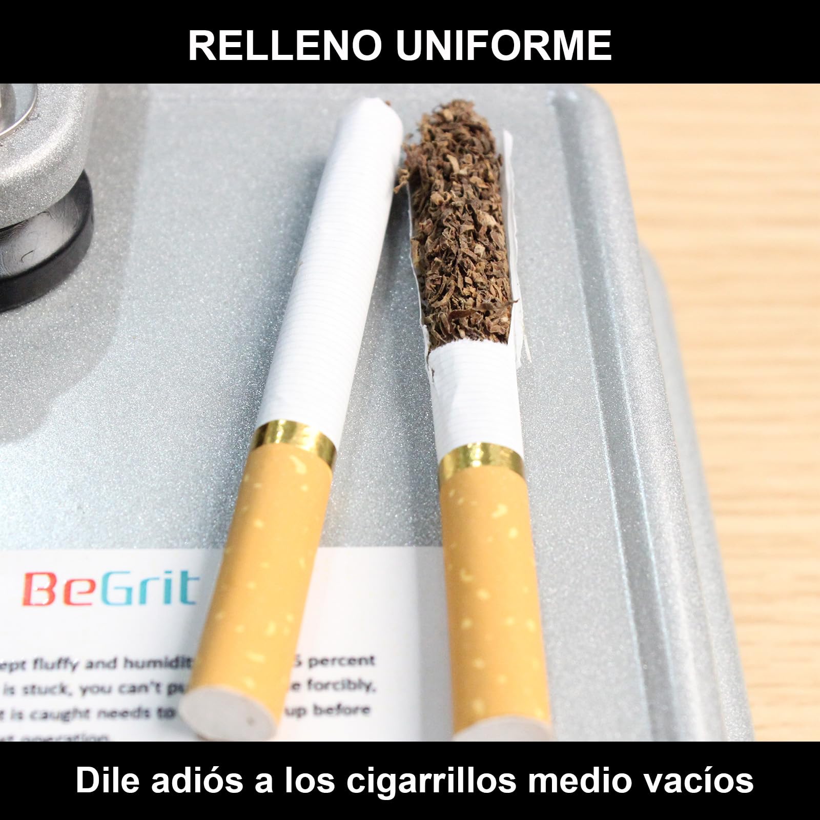 BeGrit Máquina de Llenado de Cigarrillos de 8mm Maquina de Tabaco con Étui