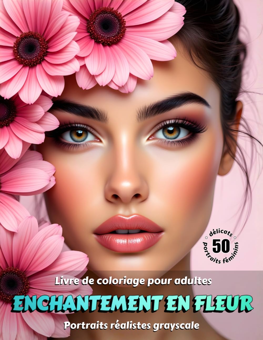 ENCHANTEMENT EN FLEUR – Livre de Coloriage pour Adultes | Portraits Floraux Réalistes en Niveaux de Gris | pour Détente, Créativité Consciente: 2e édition française (Aventures colorées)