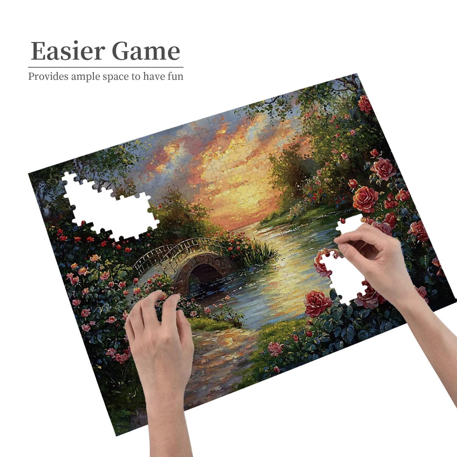Puzzle in Legno per Adulti 1500 Pezzi | Vista Giardino| Giocattoli Educativi | Puzzle Adulti E Famiglie Decor | Dimensione Di 87x57cm | Regalo Adultis | Regali Natale (Formato: 34.8x22.8in) o-200