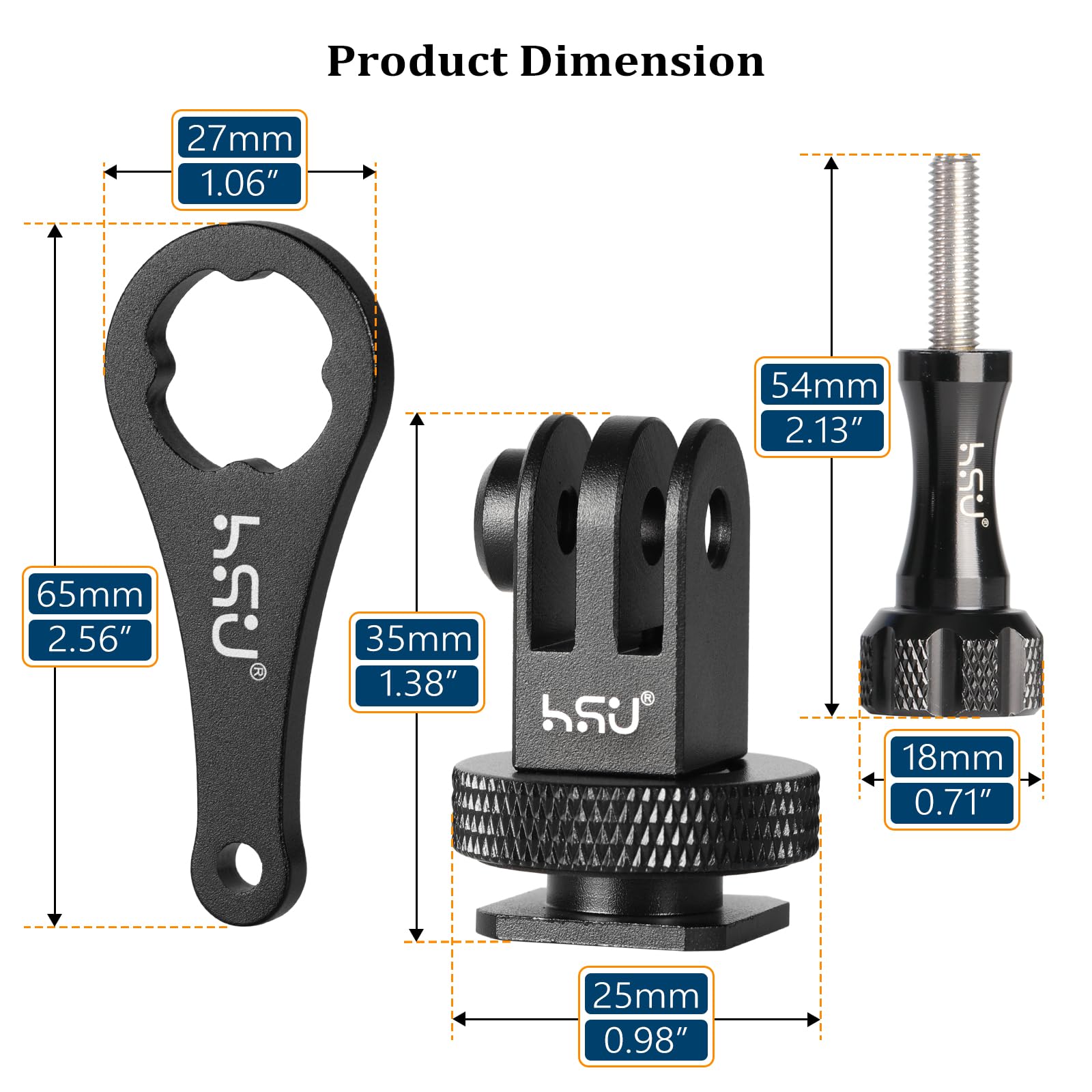Amazon.com : HSU Aluminum Cold Shoe Mount Adapter, 1/4-20 screw