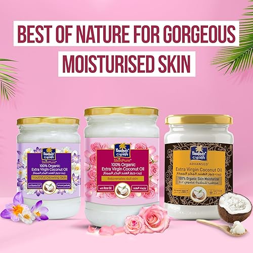 Miniatura 8 de Parachute Advansed SkinPure Aceite de coco extra virgen 100% orgánico con aceite de rosa, hidratante facial y corporal, para una piel suave, tersa y