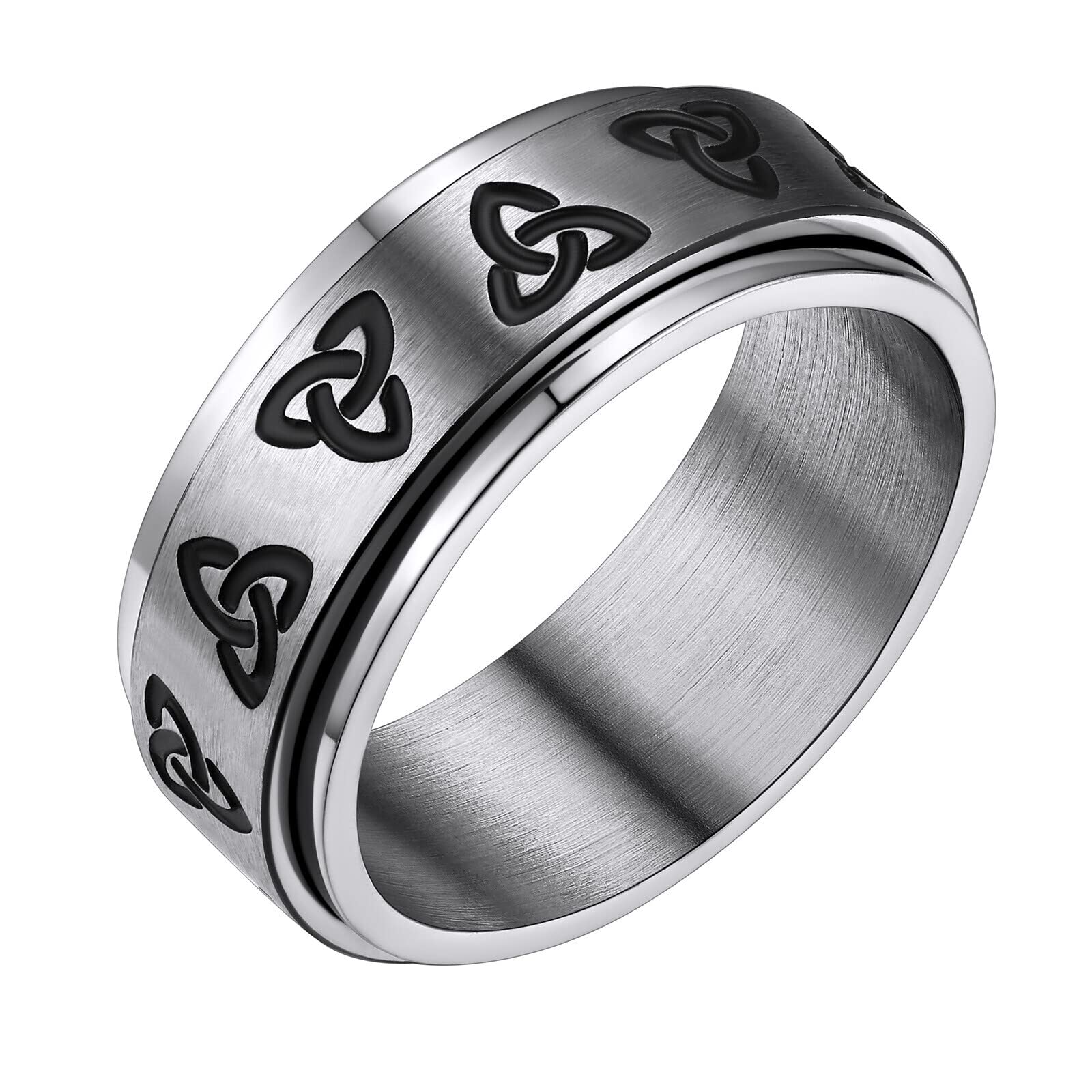 FindChic Anillo Antiestres Hombre Giratorio Anillos Giratorios Antiestres Anillos Acero Inoxidable Tamaño 14.5-32.5