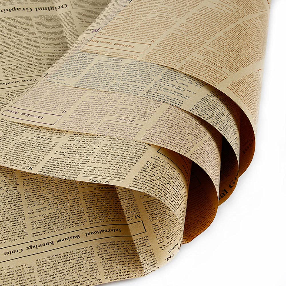 Papier Do Pakowania Prezentów Papier Do Pakowania Prezentów50 * 70 Cm 5 Sztuk/Zestaw Kraft Retro Wrapper Flower Wrapper Papier Papier Papieru Papieru Zawijającego-6A