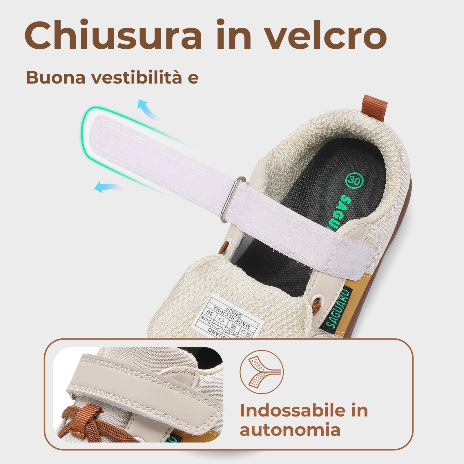 SAGUARO Scarpe Barefoot Bambini Scarpe Minimaliste Leggere Sneakers con Punta Larga e Suola Zero Drop,Gr.25-35