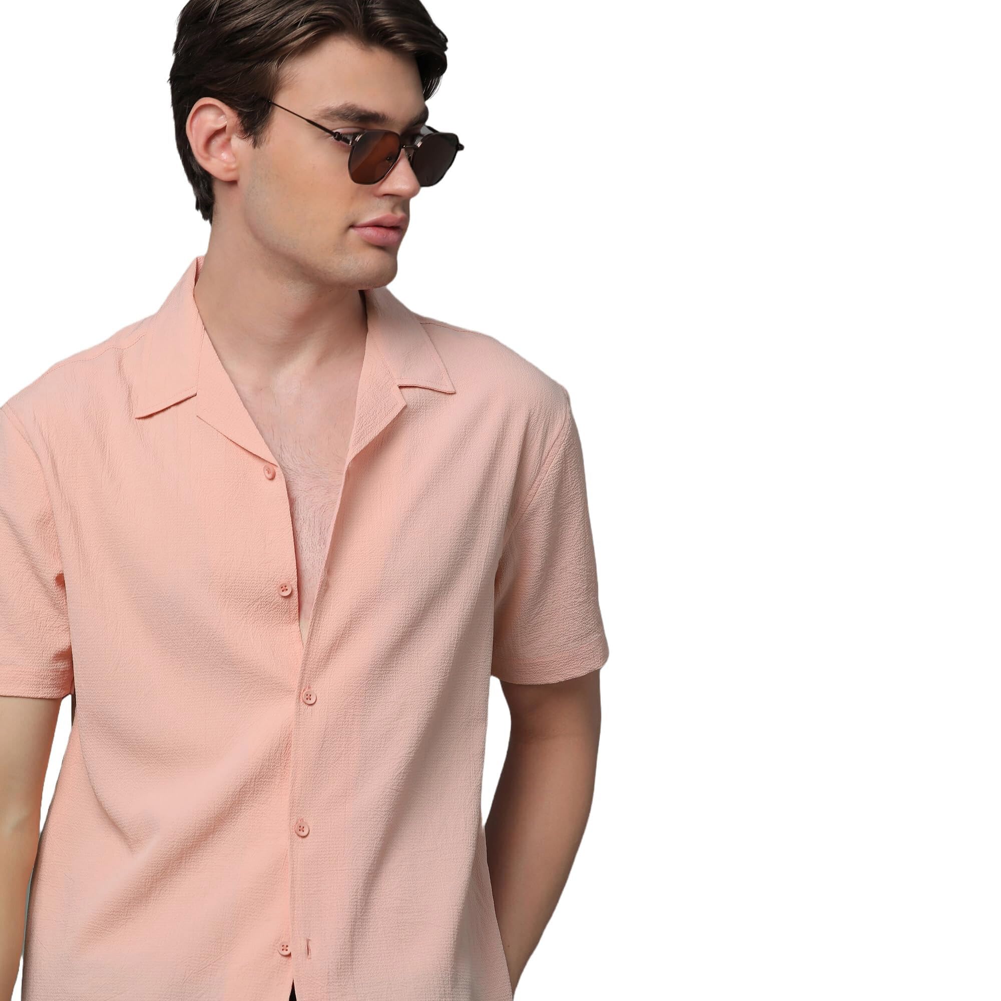 Formal Shirts for Men Stylish Structural Pattern for Casual Style with Poly Cotton Latest Cuban Collar Half Sleeves Branded Loose Fit and Summer Outfits-image-35