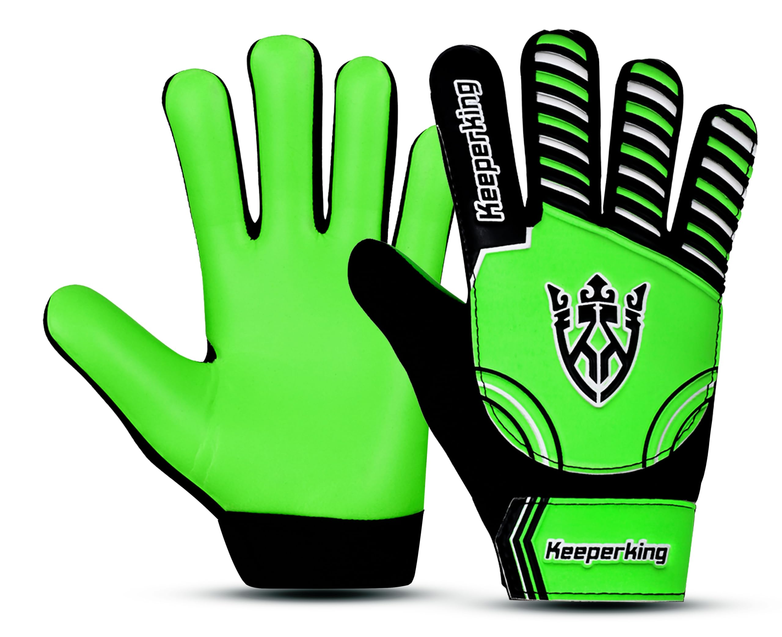 Keeperking Torwarthandschuhe Kinder, Jungen und Mädchen, Junior Fußballhandschuhe Fußball Spielerhandschuhe für Jungen tormannhandschuhe Große 4-7