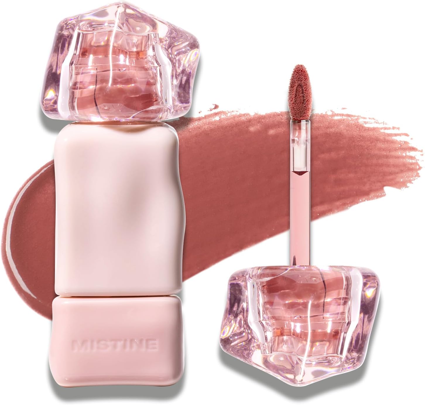 Mistine Makeup Velvet Lip Gloss Matte Lip Cream Liquid Lipstick Softening with Hyaluronic Acid Lip Tint, Non-Sticky Lightweight Lip Color V02 Pink Crush Limited Edition 0.1 fl oz