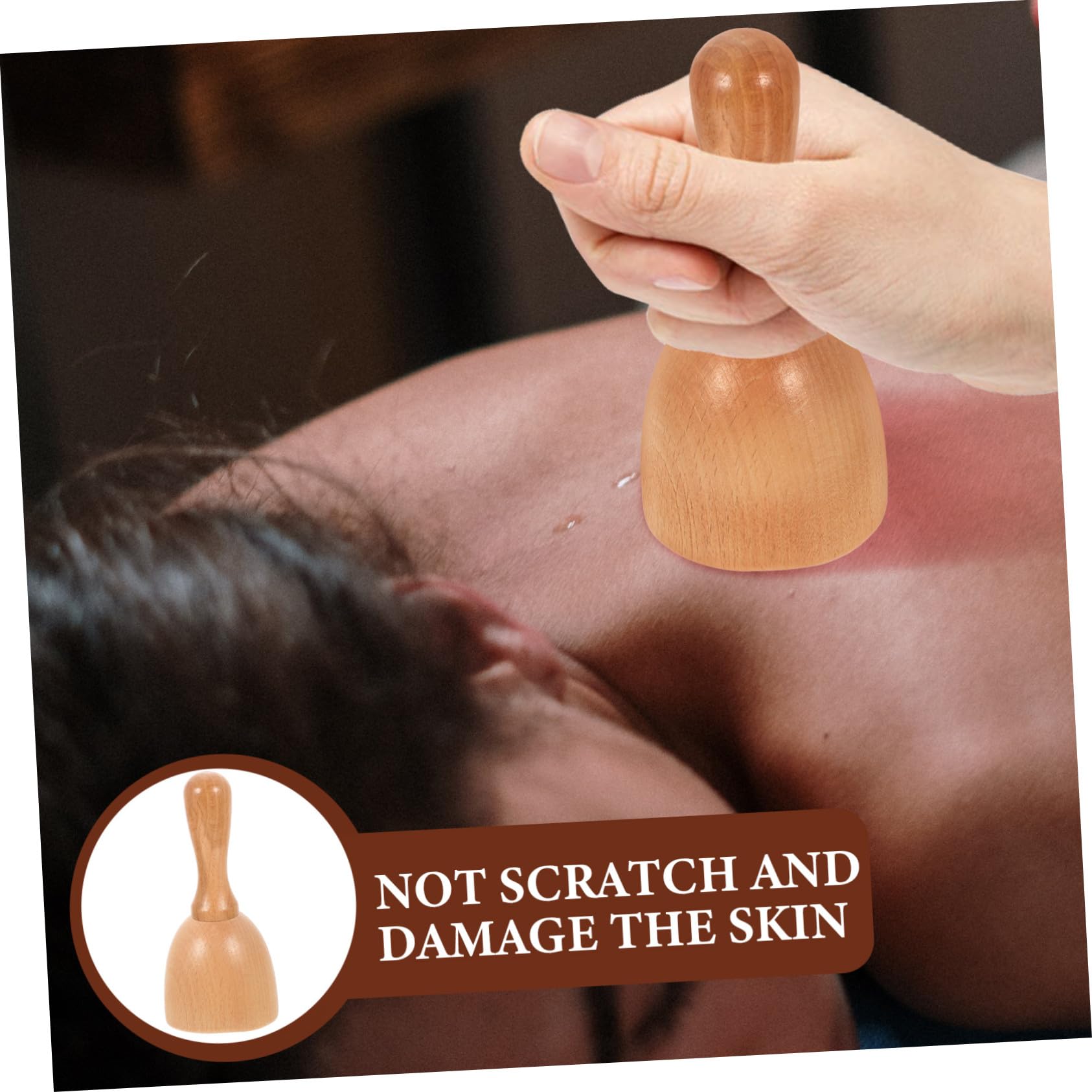 Herramienta Masaje Facial de Madera Taza para Maderoterapia y Relajación Corporal Masajeador Guasha y Duradero para Cuello Espalda y Piernas Uso Doméstico y Regalo Práctico