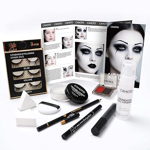 Halloween Goth SFX Makeup Kit, Complete Gothic Makeup Set Include