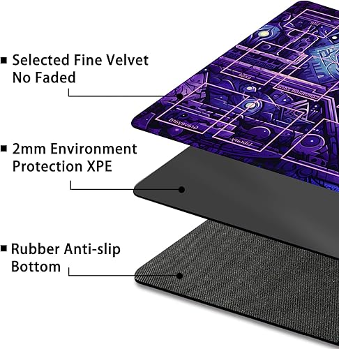 Miniatura 69 de Tapete de juego para MTG, con bolsas de almacenamiento gratis, tapete de juego de 24 x 14 pulgadas, TCG y tapete de juego de mesa para tarjetas