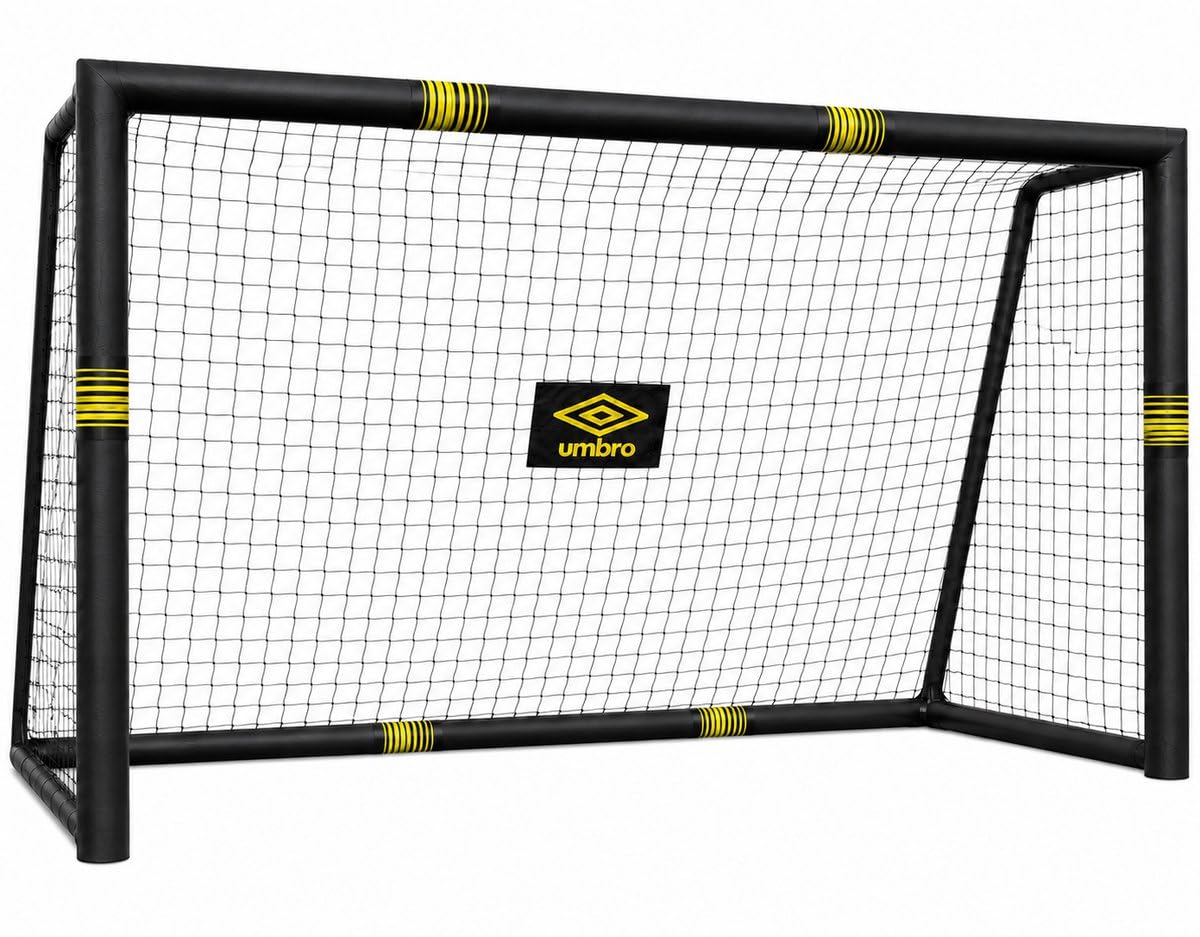 Umbro Cage de Foot - But de Foot Enfant - Kit Entrainement Football pour Enfants et Adultes - Cage Foot Exterieur et Interieur - Montage Rapide - Noir/Jaune