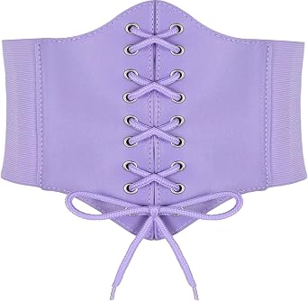 Hoerev Corsets Belt Tops Leather Vest Pirate Halloween Costume Lace Up Waist Belt Bustiers Corsets For Women