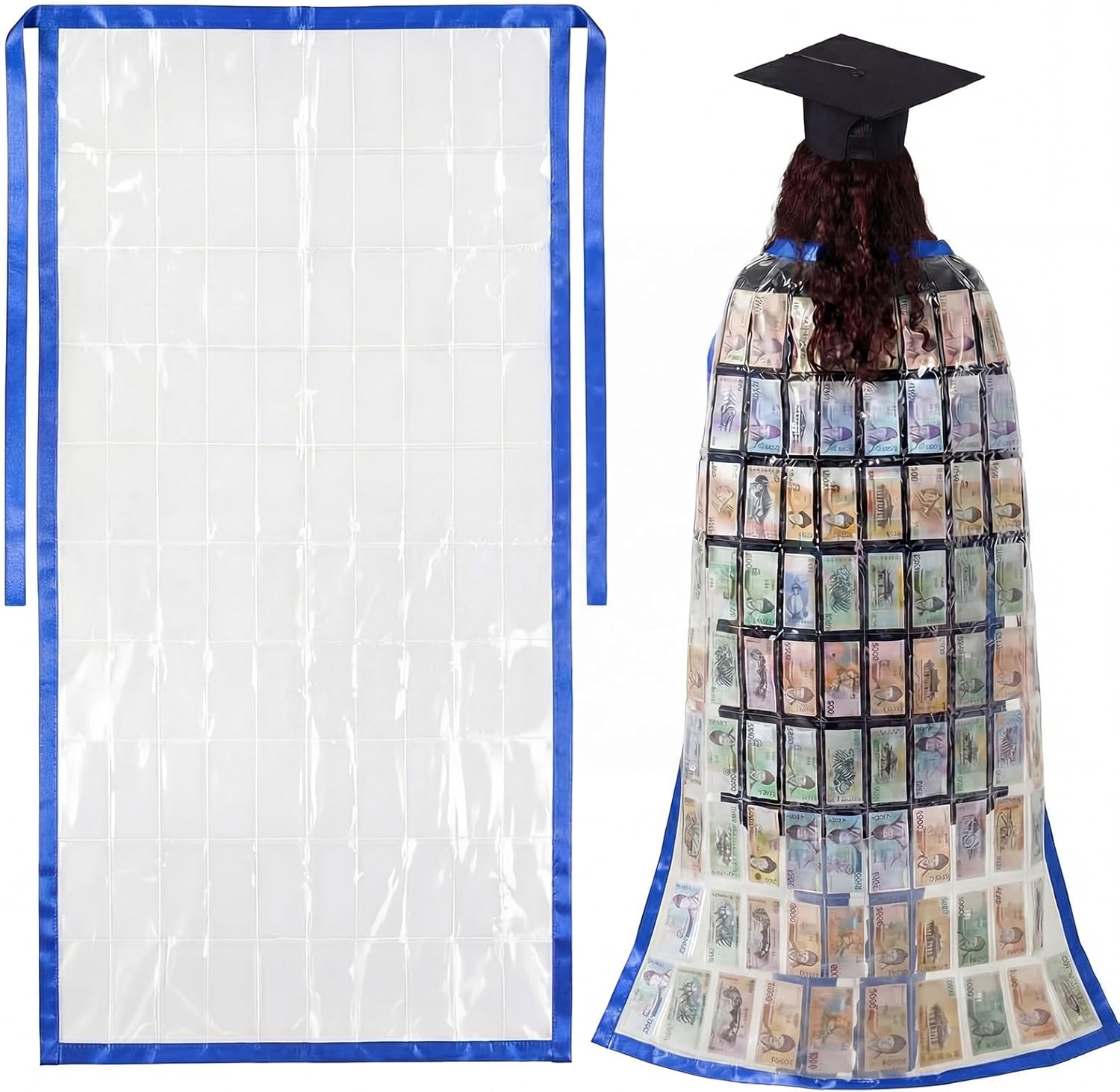 Mepase 2026 Graduation Money Cape 67''x32.7'' for Unisex Grads Cash Gifts Middle School High School College Graduation Party