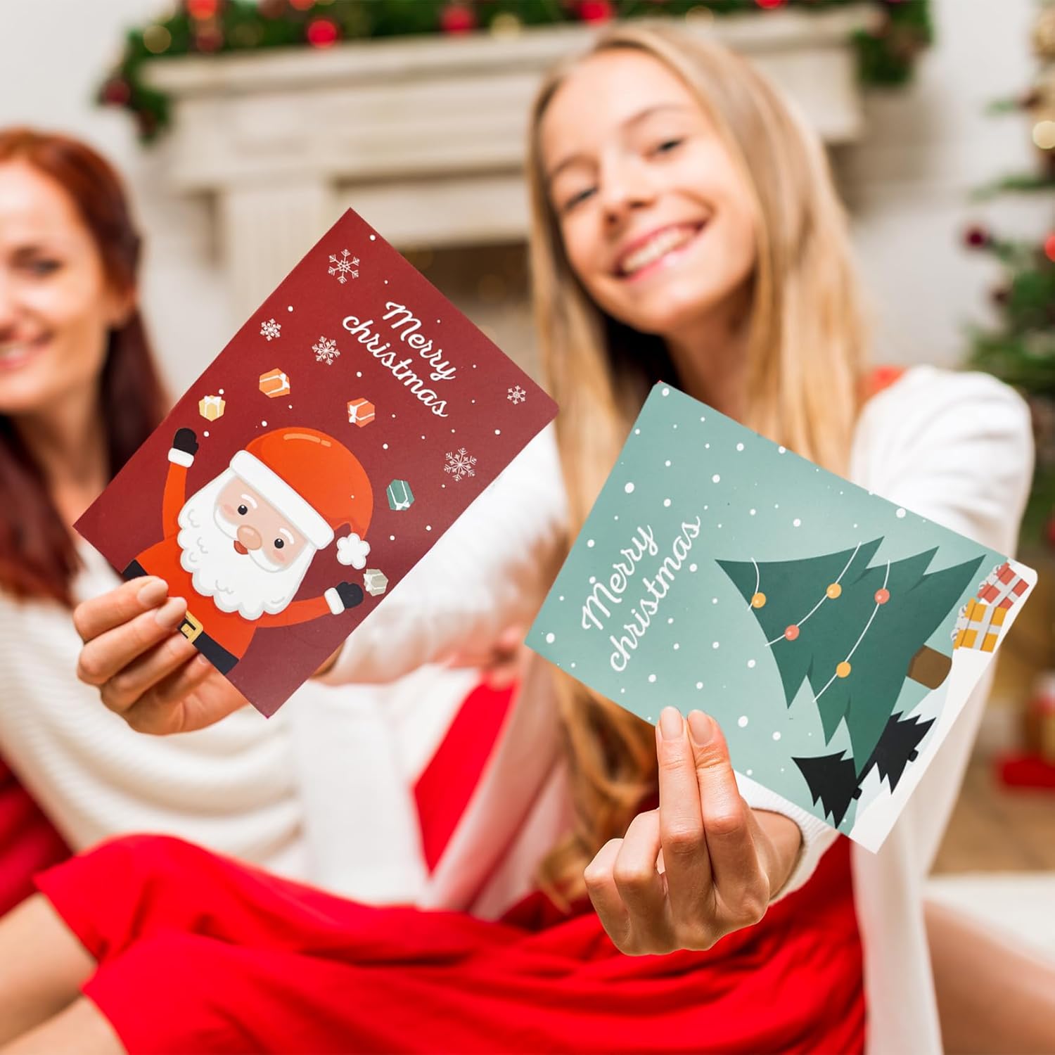 Pop Up Christmas Cards with Envelopes Sealing Stickers, Sets of 6 Fun 3D Honeycomb Xmas Cards, Cute Merry Christmas Card Holiday Greeting Gift for Kids Children Friends - Image 8