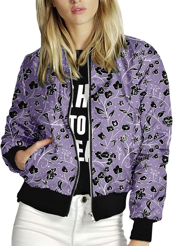 Veste De Baseball Femme - Manches Longues, Col Montant - Légère Et Tendance - Pour L'hiver Et Les Sorties Décontractées