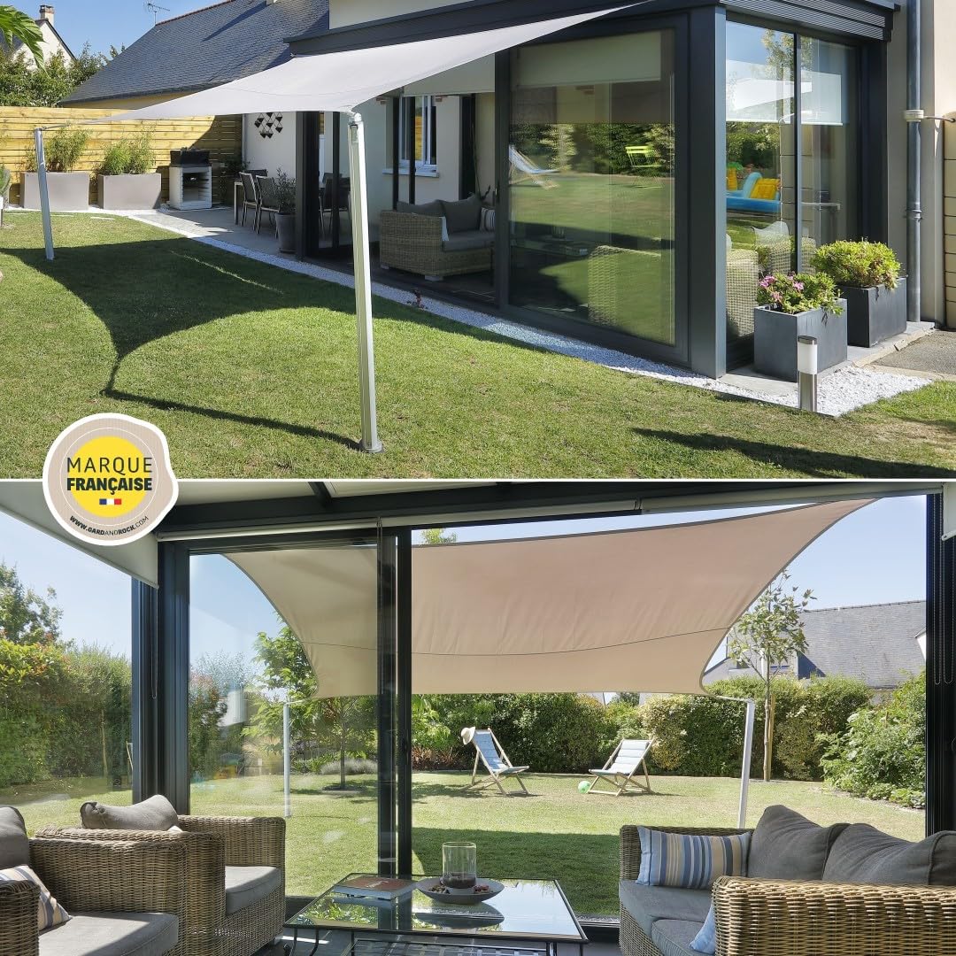 Palo per Vela Ombreggiante in Alluminio Gard&Rock. Telescopico e Removibile | Supporto per ogni terreno – Si inserisce nella Base di Ancoraggio (non incl.) – Salvaspazio – Terrazza, giardino e piscina