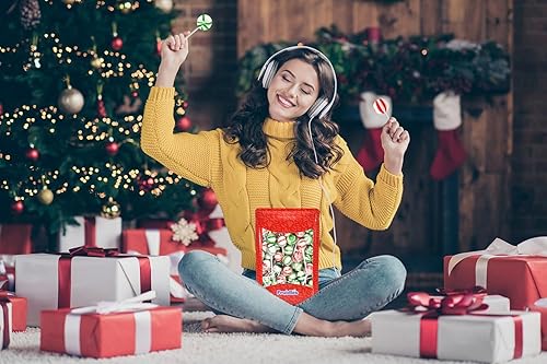 Miniatura 5 de Paleta de bolas dulces navideñas, sabor a fruta mixta, fabricada en Brasil, envuelta individualmente, 0.60 oz (media libra)