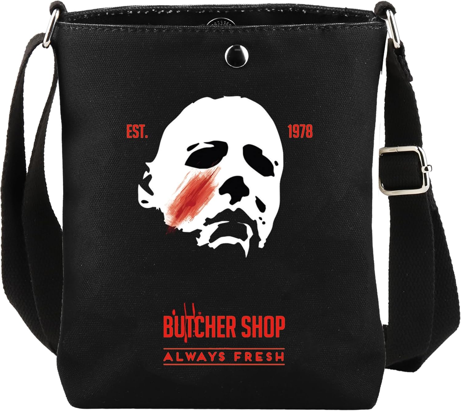 CMNIM Horror Movie Merchandise Gifts Butcher Shop Always Fresh Crossbody Bag TV Show Inspired Horror Gifts for Fans