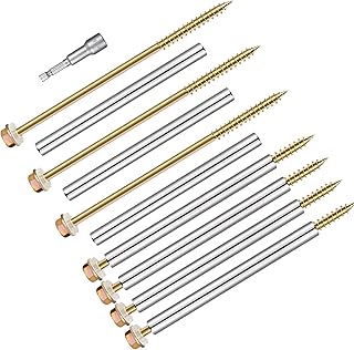 12 Pack 7'' Gutter Screws with Stainless Steel Sleeve,for 5-Inch Roof Gutter Repair, Screws White,Durable Nails (12)