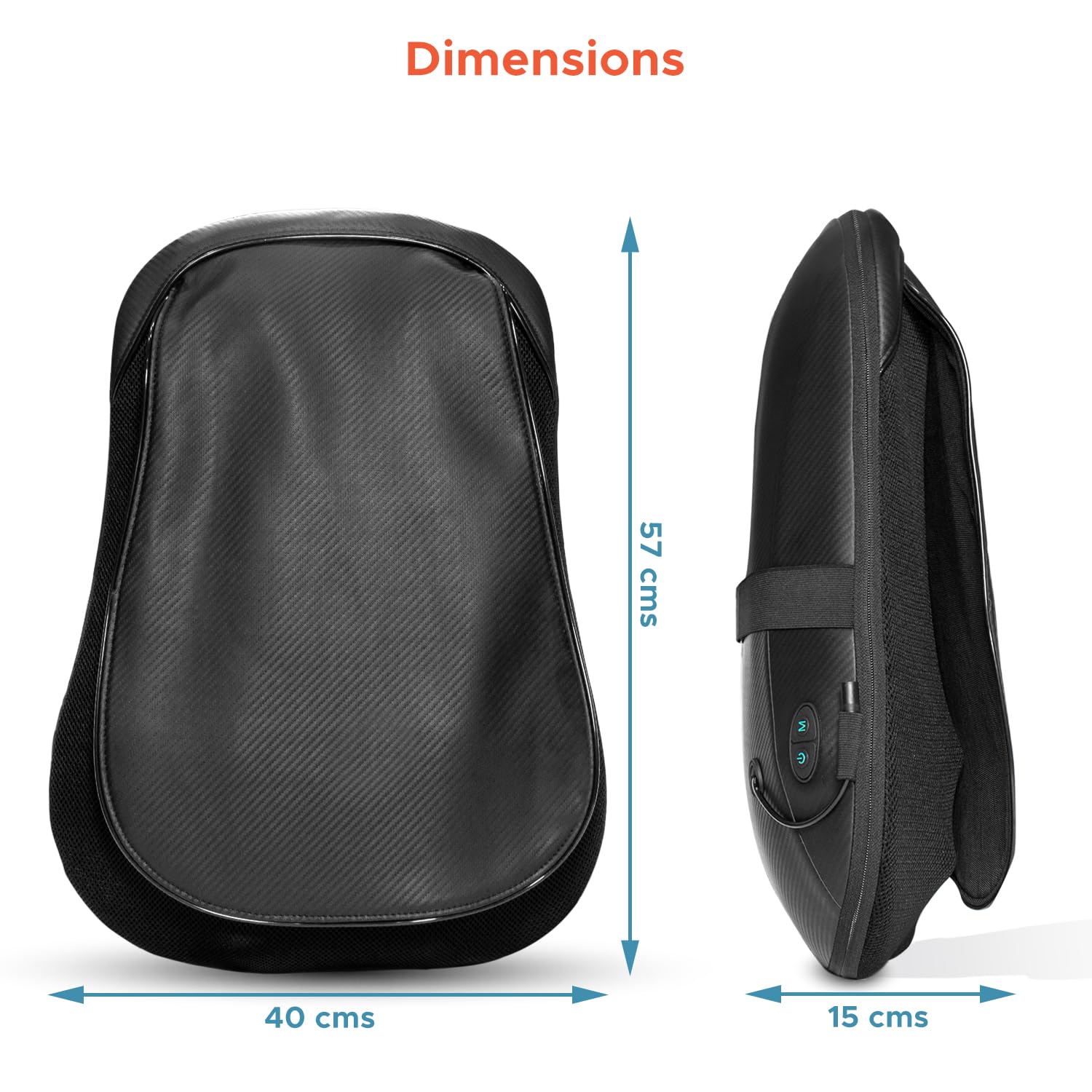 Kosmocare Corded Electric Back Massager Cushion With S-Track And Thai Step Kneading & Heating for Blood Circulation, Black