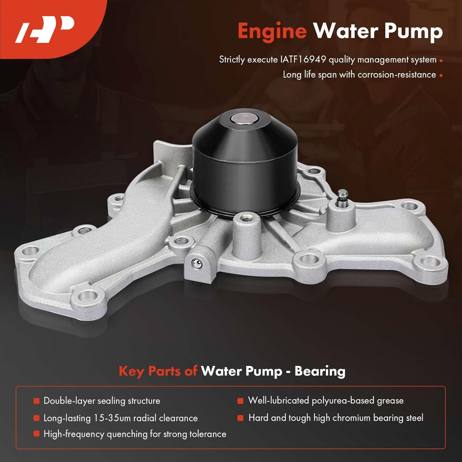 A-Premium Engine Timing Belt Kit with Water Pump Compatible with Hyundai Sonata & Dodge Grand Caravan, Mini Ram, Daytona, Spirit & Chrysler Town & Country & Mitsubishi Galant & Plymouth Acclaim