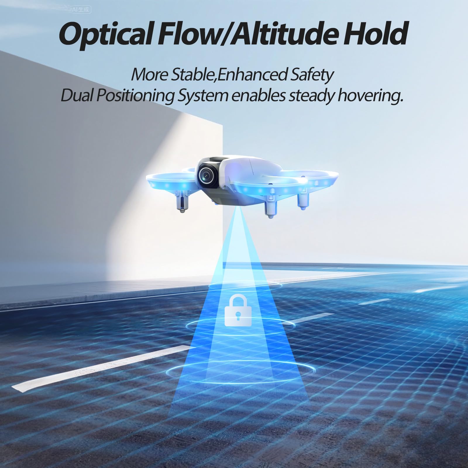 Mini Drone for Kids with 1080P Adjustable Camera, Optical Flow Hover, Gesture Control & Trajectory Flight, 3 Speed Modes - Image 3