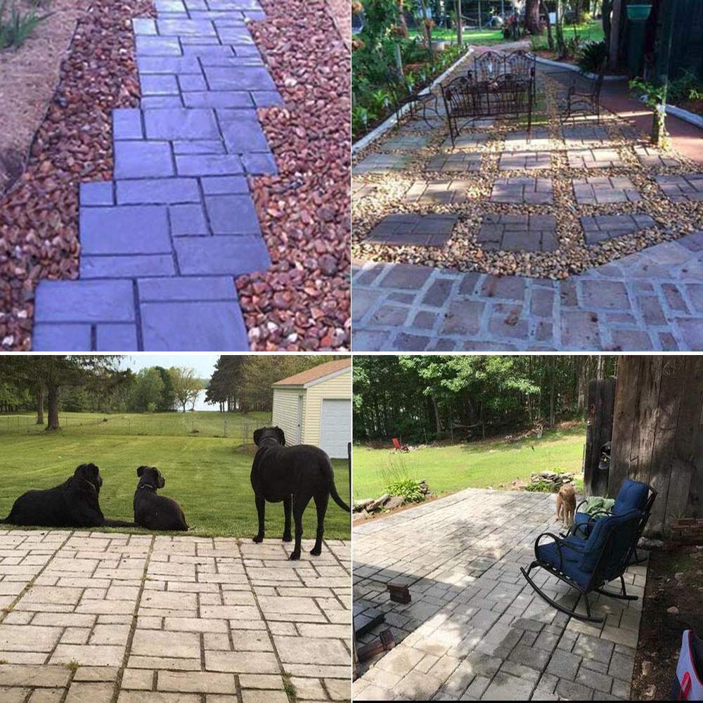 Estink Molde para Cemento, Molde para Hormig¨®n, Molde para Hacer Pavimentos/Caminos/Suelos de Jard¨ªn, Patio, BALC¨®n, Terraza, de Pl¨¢ Resistente, 45X40X4cm