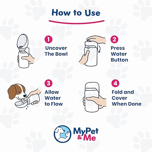 Miniatura 3 de My Pet & Me Botella de agua plegable para perros al aire libre - Blanco - 18.6 fl oz18.5oz