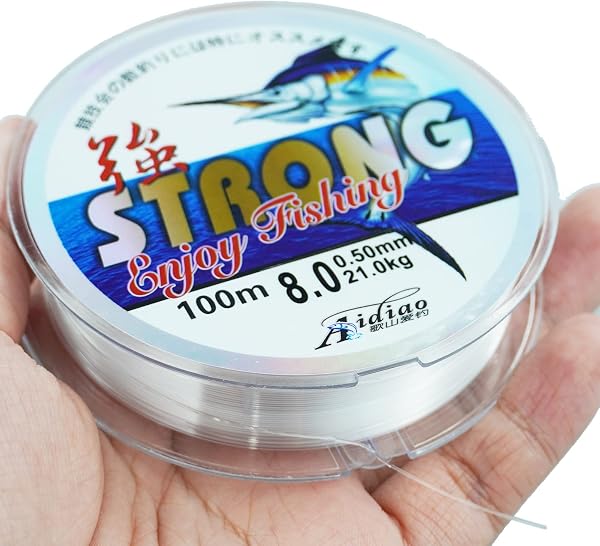0.5mm/100m Fil de Pêche Monofilament en Nylon Transparent,Fil de Peche Monofil,Ligne de Pêche en Nylon Solide,pour Truite,Carpe,Poisson,Sandre Ou des Décorations Suspendues - 3