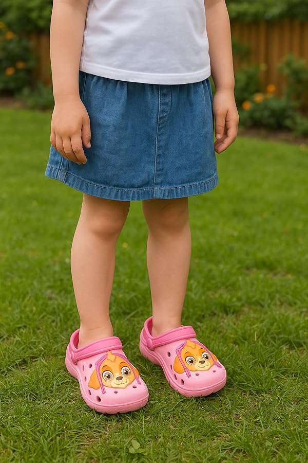 Sabots Paw Patrol Pour Filles - Sabots De Plage/Piscine EVA Avec Skye - Tailles 22 à 33