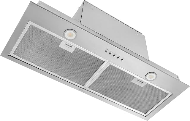 Broan- NuTone BBN2303SS Custom Cabinet Built-in 3-Speed Power Pack Insert with LED Lighting and 350 Max Blower CFM, 30-Inch, Stainless Steel