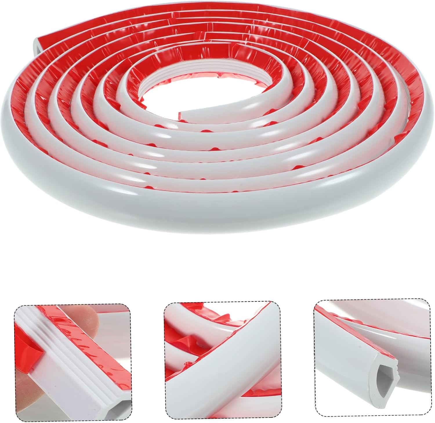 Peel and Stick Wall Corner Trim Flexible Self-Adhesive Molding for Edges Cabinets and Tiles Caulk Strip for Easy Installation and Seamless Decoration