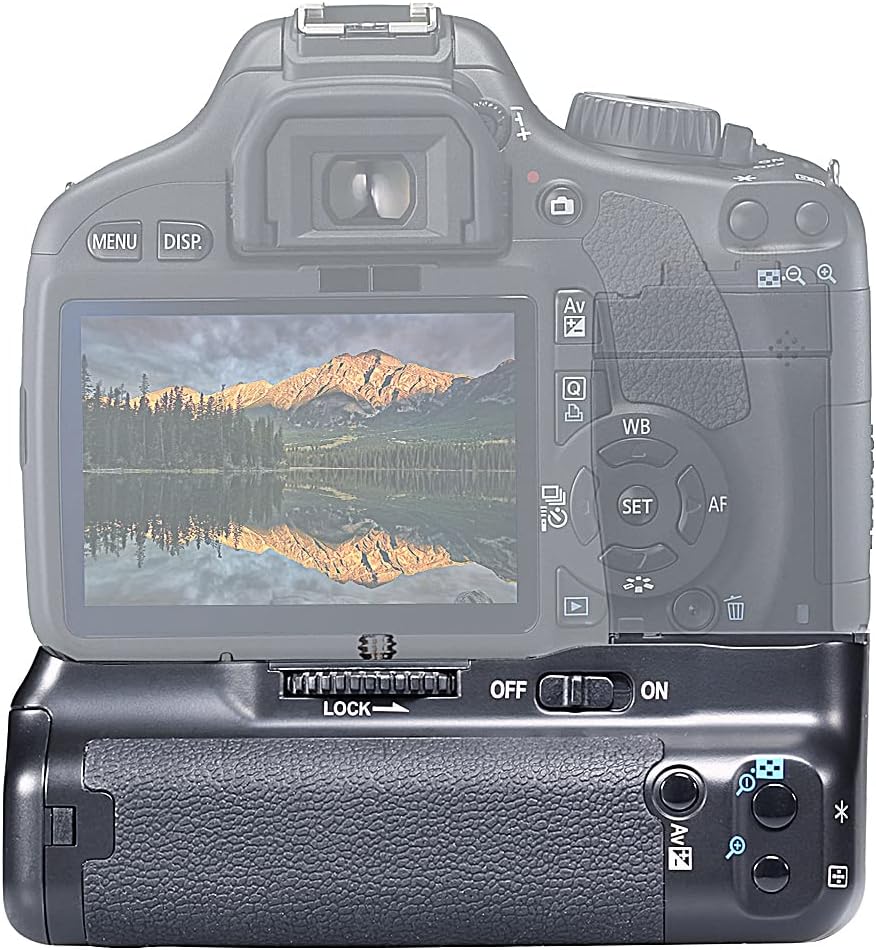 Crazy Deals Neewer BG-E8 Replacement Battery Grip for Canon EOS 550D 600D 650D 700D Rebel T2i T3i T4i T5i DSLR Cameras, Comes with 2-Pack 1140 mAh LP-E8 Replacement Li-ion Battery and Dual Battery Charger