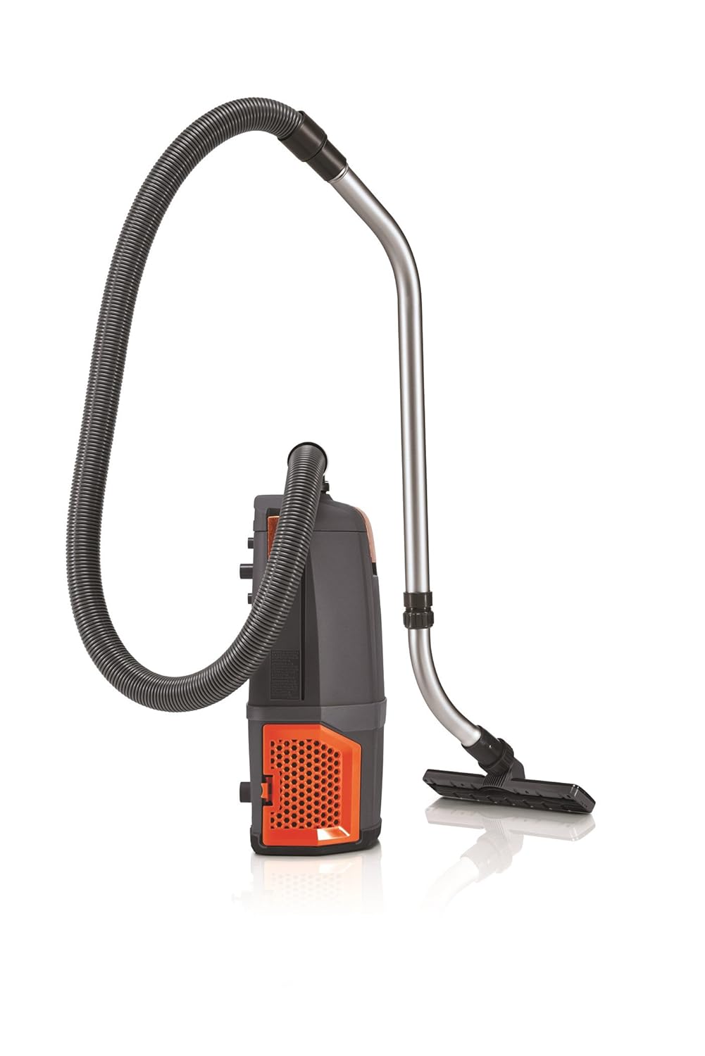 Hoover Commercial HushTone Back Pack 2 Speed Motor with HEPA Filtration and Hexaguard Technology, Extension Wand, Lightweight Design, 6 Quart, CH34006, Black/Orange: Industrial & Scientific