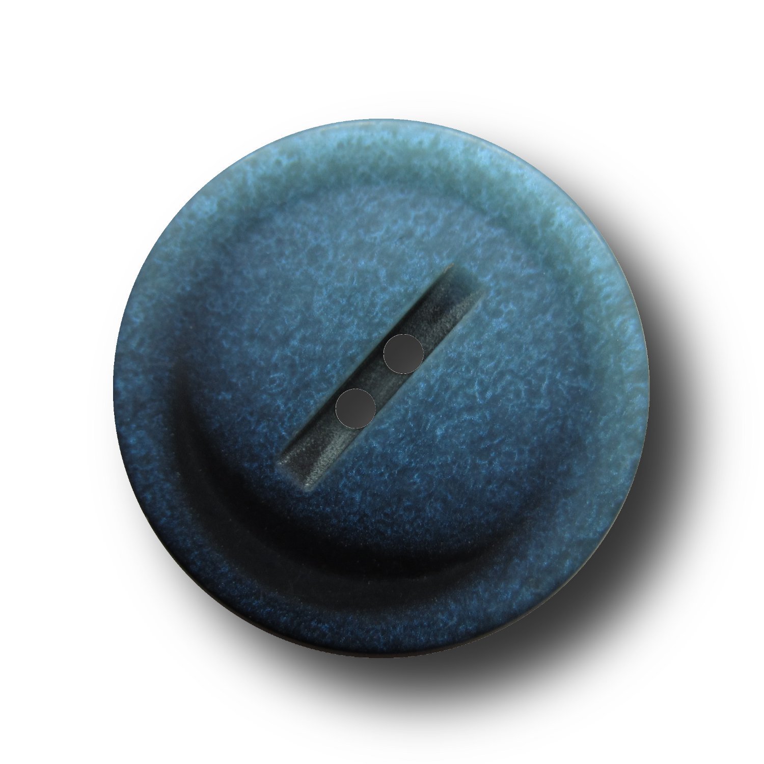 8er Set Dunkelblaue Kunststoffknöpfe – Mit Strukturierter Oberfläche, Ca. 15 Mm, Vier Löcher