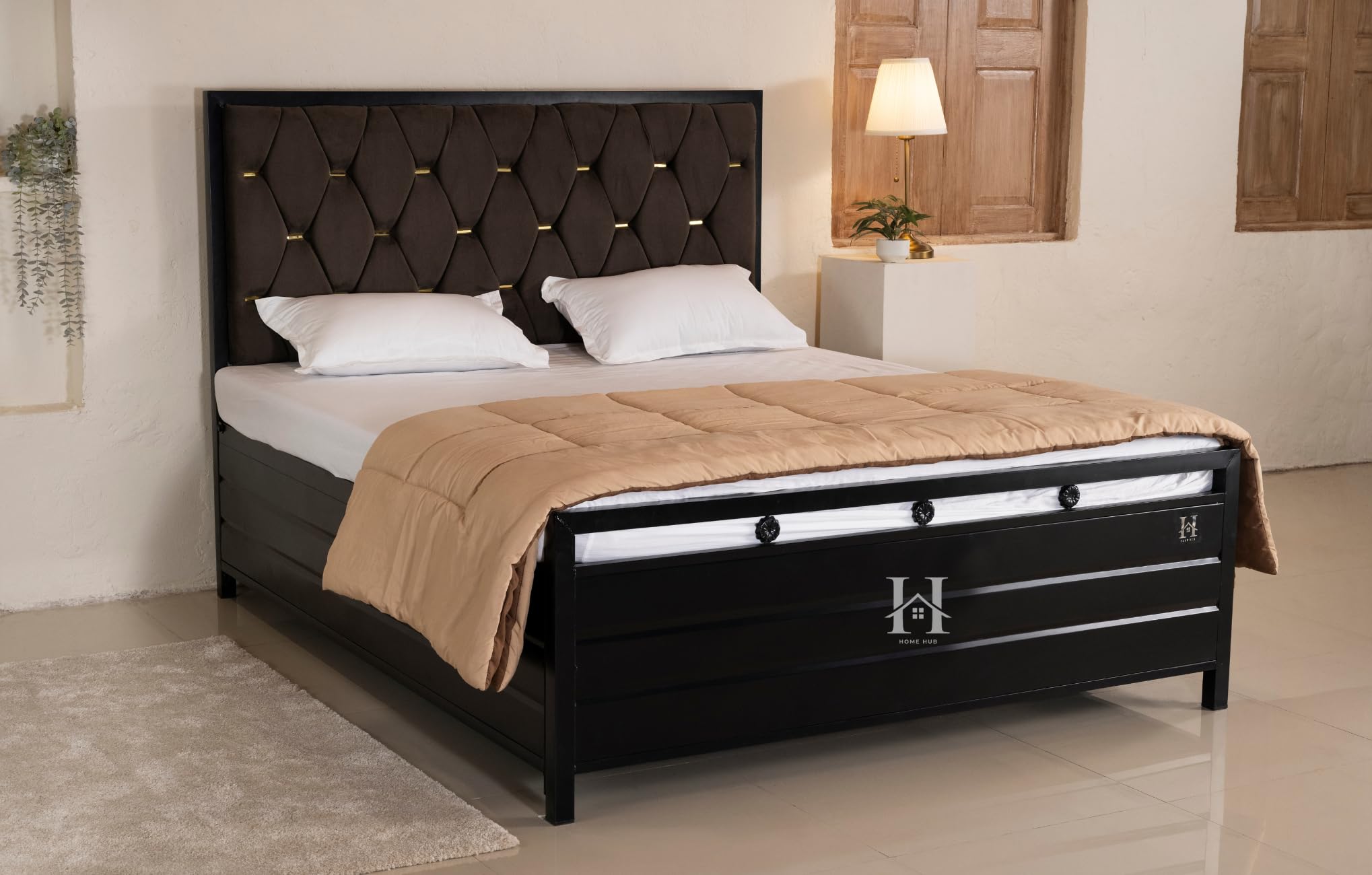 Furniture Metal Hydraulic Double Bed with Storage, Hydraulic Storage Bed, Queen Size Metal Bed for Bedroom, Box Storage, Storage Bed Frame (Single Size Without Mattress (6X4))-image-12